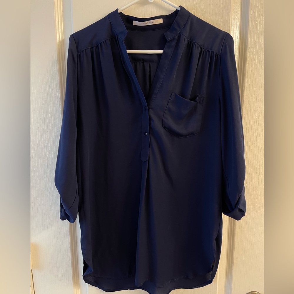 41 Hawthorn Deep Blue Blouse